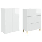 vidaXL Ensemble de Meubles 2 Pièces 66 x 34 5 x 90 cm Bois d'ingénierie