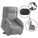vidaXL Fauteuil inclinable Gris clair Tissu