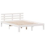 vidaXL Lit bibliothèque sans matelas blanc 140x190 cm bois pin massif
