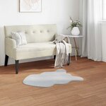 vidaXL Tapis en Fourrure Synthétique de Lapin Olite Gris 50 x 80 cm