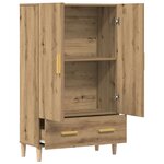 vidaXL Buffet chêne artisanal 70x31x115 cm bois d'ingénierie