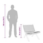 vidaXL Chaise de relaxation rotin kubu naturel et bois d'acajou massif