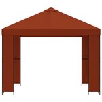 vidaXL Pavillon 3 x 3 m Terre cuite Polyester et Acier 190 gsm