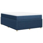 vidaXL Sommier à lattes de lit avec matelas Bleu 160x200 cm Tissu