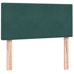 vidaXL Sommier à lattes de lit et matelas vert foncé 80x220 cm velours