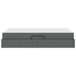 vidaXL Lit avec rangement et matelas Gris foncé 120 x 200 cm Polyester