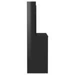 vidaXL Table de maquillage avec éclairage LED MDF Noir brillant