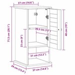 vidaXL Cabinet de Salle de Bain Mural VIGO Blanc 37 x 34 x 71.5 cm