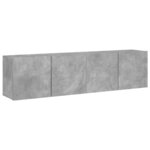 vidaXL Meubles TV muraux 2 Pièces gris béton 80x30x41 cm