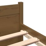 vidaXL Cadre de lit sans matelas marron miel bois massif 200x200 cm