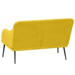 vidaXL Banc Jaune 110x76x80 cm Velours