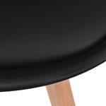 vidaXL Chaises à manger lot de 6 Noir Plastique
