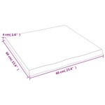vidaXL Dessus de table bois massif traité bordure assortie