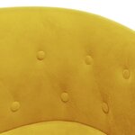 vidaXL Fauteuil avec repose-pied jaune velours