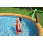 Piscine hors sol Fast Set? diametre 457 x 84 cm avec filtre a cartouche et fontaine intégrée, Décor fleurs