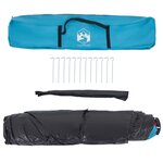 vidaXL Tente de camping cabine 4 personnes bleu libération rapide