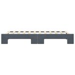 vidaXL Lit de jour avec gigogne sans matelas gris foncé 90x200 cm