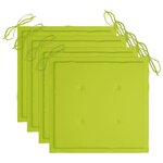 vidaXL Chaises à manger d'extérieur lot de 3 et coussins Acacia massif