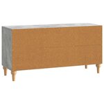 vidaXL Meuble TV Gris béton 99 x 34 5 x 50 cm Bois d'ingénierie