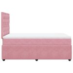 vidaXL Sommier à lattes de lit avec matelas Rose 120x200 cm Velours
