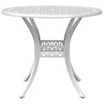 vidaXL Ensemble à manger de jardin 5 Pièces blanc aluminium coulé