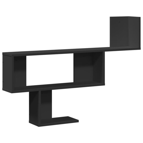 vidaXL Étagère murale noir 100x15x70 cm bois d'ingénierie