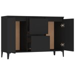 vidaXL Buffet noir 102x35x70 cm bois d’ingénierie