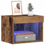vidaXL Ensemble meuble TV avec LED Bois ancien 40 x 30 x 30 cm