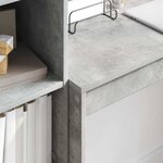 vidaXL Bureau avec tiroir 2 Pièces Gris béton