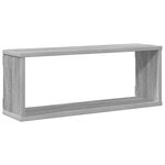 vidaXL Étagères murales cube 4 Pièces Sonoma gris 60x15x23 cm Bois