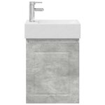 vidaXL Meuble de salle de bain avec robinet Gris béton