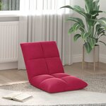 vidaXL Fauteuil de sol ajustable Bordeaux Velours