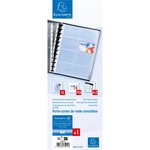 Porte-cartes De Visite À Anneaux Et Pochettes Détachables A4 - Noir - X 5 - Exacompta