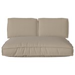 vidaXL Set de coussins de palette 3 Pièces Taupe 120 x 80 x 12 cm