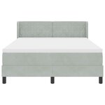 vidaXL Lit à ressorts avec matelas Gris clair 200 x 160 cm Polyester