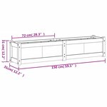 vidaXL Jardinière blanc 150x31x31 cm bois massif de pin