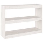 vidaXL Bibliothèque/Séparateur de pièce Blanc 100x30x71 5cm Pin massif