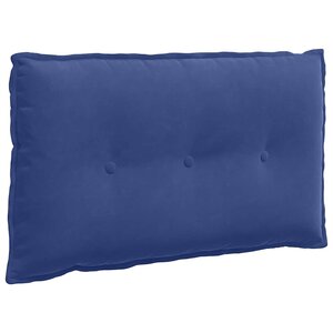 vidaXL Coussin de Dos Bleu police 80 x 50 cm Tissu en velours côtelé