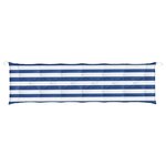 vidaXL Coussin de banc de jardin rayures bleues et blanches 200x50x7cm