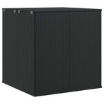 vidaXL Boîte à coussins de jardin Résine tressée 100x97 5x104 cm Noir