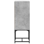 vidaXL Armoire latérale avec porte en verre gris béton 35x37x100 cm