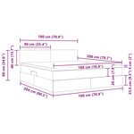 vidaXL Lit avec rangement et matelas Gris foncé 180 x 200 cm