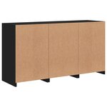 vidaXL Buffet avec lumières LED noir 123x37x67 cm