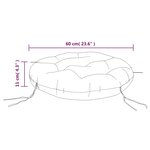 vidaXL Coussin rond à motif de feuilles Ø 60 x11 cm tissu oxford
