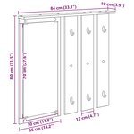 vidaXL Porte-manteau mural avec étagère Bois ancien 84 x 10 x 80 cm
