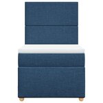 vidaXL Sommier à lattes de lit avec matelas Bleu 80x200 cm Tissu