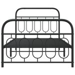 vidaXL Cadre de lit métal sans matelas avec pied de lit noir 107x203cm