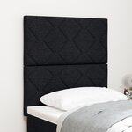 Tête de lit vidaXL design blocs en diamant noire 80 cm tissu