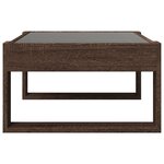 vidaXL Table basse avec LED infini chêne marron 70x53x30 cm