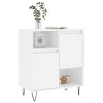 vidaXL Buffet Blanc brillant 60x35x70 cm Bois d'ingénierie